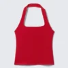 Square Neck Halter Top – Red Square Neck Halter Top – Red
