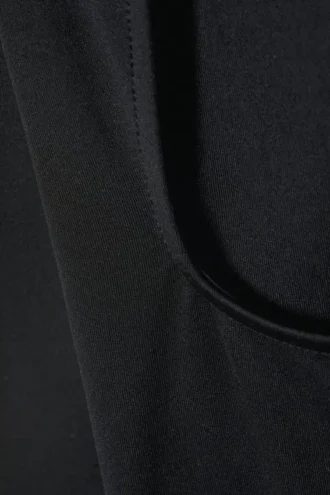 Square Neck Longsleeve Top – Black