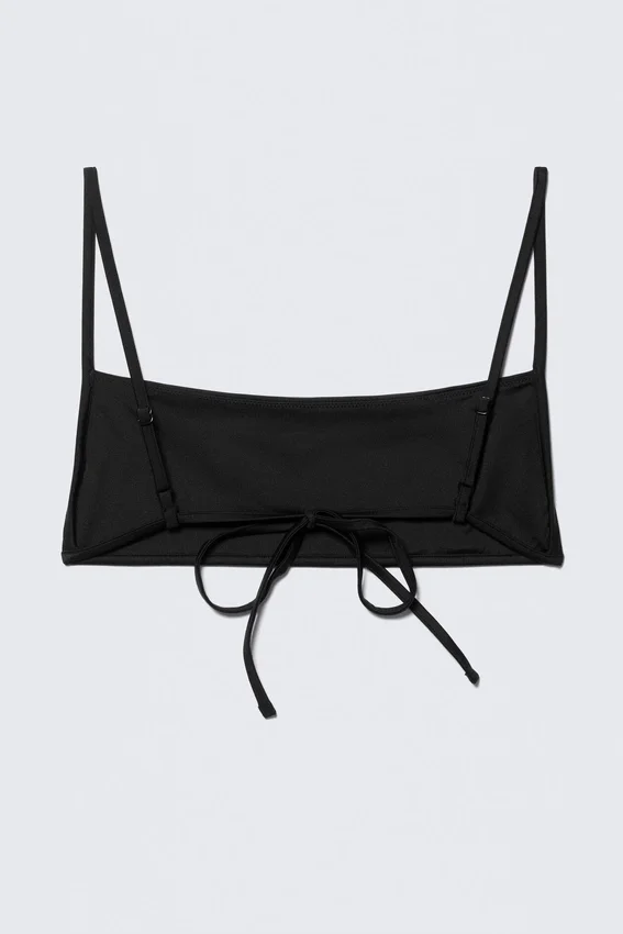 Square Neck Strappy Bikini Top – Black Square Neck Strappy Bikini Top – Black