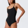 Square-Neck Swimsuit – Black Square-Neck Swimsuit – Black