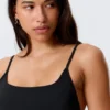 Square-Neck Swimsuit – Black Square-Neck Swimsuit – Black