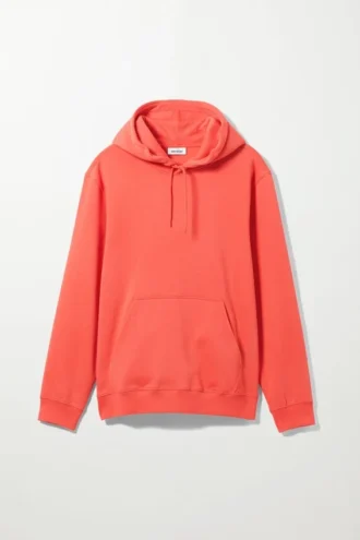 Standard Midweight Hoodie – Coral Red