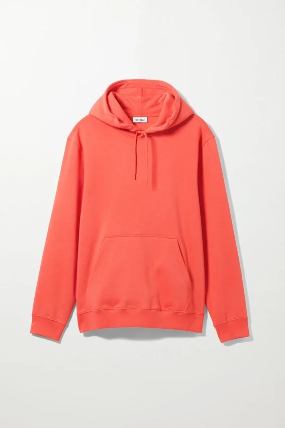 Standard Midweight Hoodie – Coral Red Standard Midweight Hoodie – Coral Red