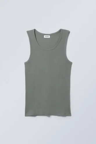 Standard Tank Top – Dusty Khaki