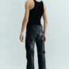 Straight Leg Leather Trousers – Black Straight Leg Leather Trousers – Black