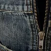 Straight Leg Zip Jeans – Mid Blue – Medium Blue Straight Leg Zip Jeans – Mid Blue – Medium Blue