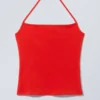 Strap Halter Tank Top – Red Strap Halter Tank Top – Red