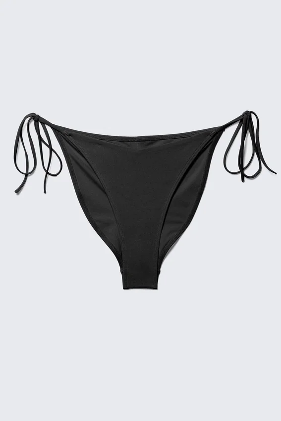 Strappy Bikini Bottoms – Black Strappy Bikini Bottoms – Black