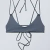 Strappy Bikini Top – Blue Shimmer Strappy Bikini Top – Blue Shimmer