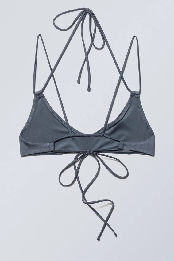 Strappy Bikini Top – Blue Shimmer Strappy Bikini Top – Blue Shimmer