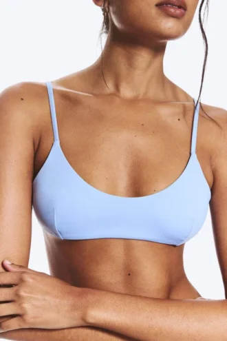 Strappy Bikini Top – Light Blue