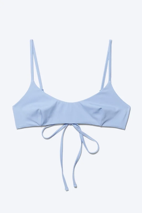 Strappy Bikini Top – Light Blue Strappy Bikini Top – Light Blue