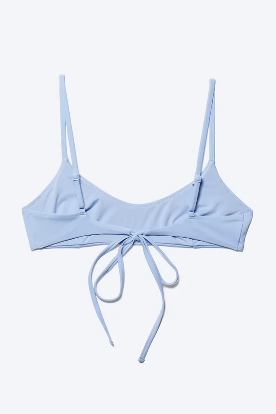Strappy Bikini Top – Light Blue Strappy Bikini Top – Light Blue