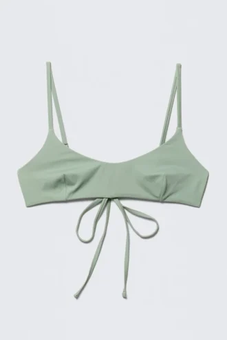 Strappy Bikini Top – Light Green