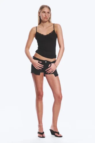 Strappy Laced Camisole – Black Strappy Laced Camisole – Black
