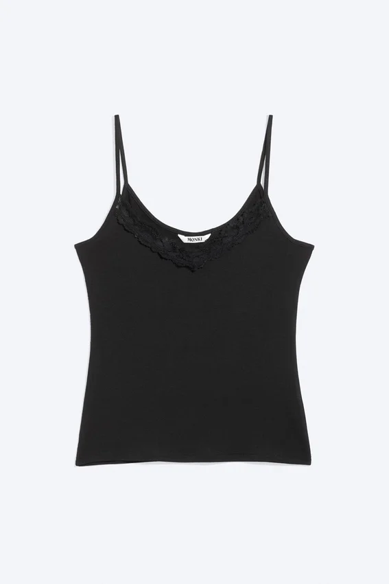 Strappy Laced Camisole – Black Strappy Laced Camisole – Black