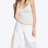Strappy Laced Camisole – Light Dusty Grey Melange Strappy Laced Camisole – Light Dusty Grey Melange
