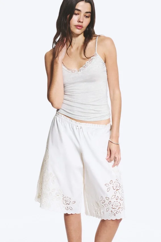 Strappy Laced Camisole – Light Dusty Grey Melange Strappy Laced Camisole – Light Dusty Grey Melange