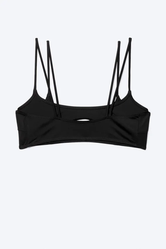 Strappy Layered Bikini Top – Black Strappy Layered Bikini Top – Black