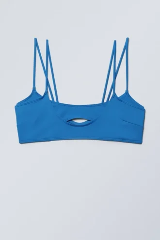 Strappy Layered Bikini Top – Bright Blue Strappy Layered Bikini Top – Bright Blue
