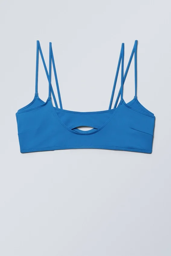 Strappy Layered Bikini Top – Bright Blue Strappy Layered Bikini Top – Bright Blue