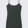 Strappy Mini Slip Dress – Black Strappy Mini Slip Dress – Black