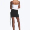 Strappy Mini Wrap Skirt – Black Strappy Mini Wrap Skirt – Black
