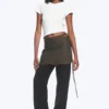 Strappy Mini Wrap Skirt – Dark Mole Strappy Mini Wrap Skirt – Dark Mole