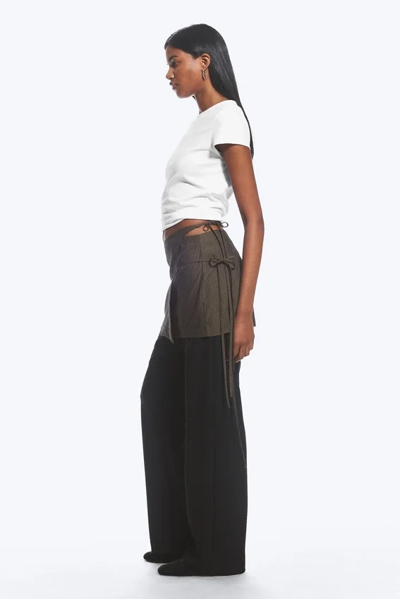 Strappy Mini Wrap Skirt – Dark Mole Strappy Mini Wrap Skirt – Dark Mole