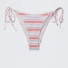 Strappy Printed Bikini Bottoms – Purple & Red Stripes Strappy Printed Bikini Bottoms – Purple & Red Stripes