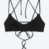 Strappy Tie-Back Bikini Top – Black Strappy Tie-Back Bikini Top – Black