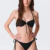 Strappy Tie Bikini Bottoms – Black Strappy Tie Bikini Bottoms – Black