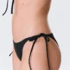 Strappy Tie Bikini Bottoms – Black Strappy Tie Bikini Bottoms – Black