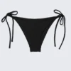 Strappy Tie Bikini Bottoms – Black Strappy Tie Bikini Bottoms – Black