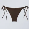 Strappy Tie Bikini Bottoms – Dark Brown Strappy Tie Bikini Bottoms – Dark Brown