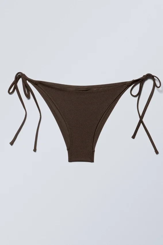 Strappy Tie Bikini Bottoms – Dark Brown Strappy Tie Bikini Bottoms – Dark Brown
