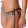 Strappy Tie Bikini Bottoms – Dark Grey – Glitter Strappy Tie Bikini Bottoms – Dark Grey – Glitter