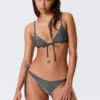 Strappy Tie Bikini Bottoms – Dark Grey – Glitter Strappy Tie Bikini Bottoms – Dark Grey – Glitter