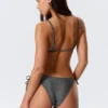 Strappy Tie Bikini Bottoms – Dark Grey – Glitter Strappy Tie Bikini Bottoms – Dark Grey – Glitter
