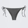 Strappy Tie Bikini Bottoms – Dark Grey – Glitter Strappy Tie Bikini Bottoms – Dark Grey – Glitter