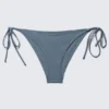 Strappy Tie Bikini Bottoms – Dusty Blue – Shimmer Strappy Tie Bikini Bottoms – Dusty Blue – Shimmer