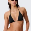 Strappy Triangle Bikini Top – Black Strappy Triangle Bikini Top – Black