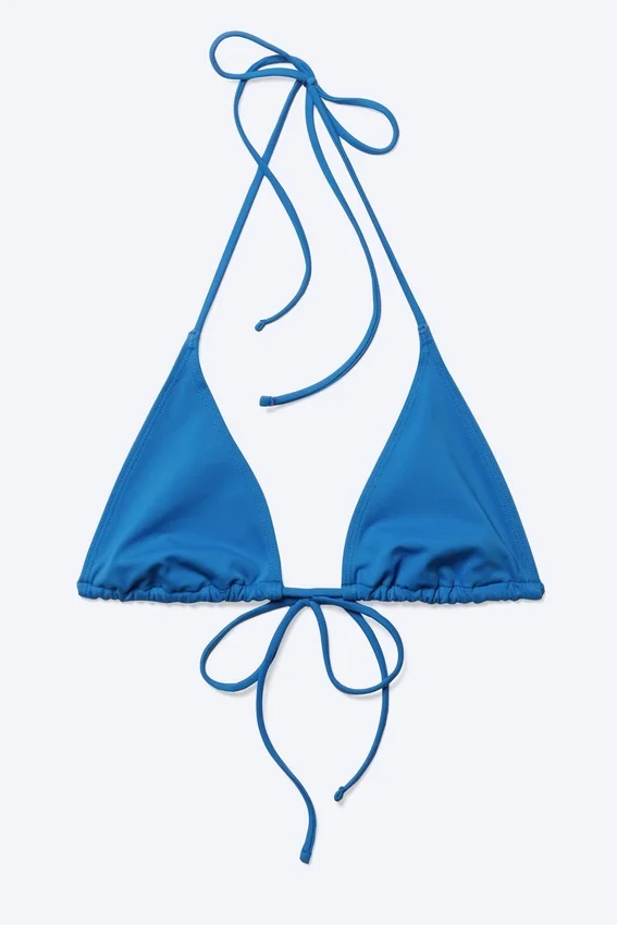 Strappy Triangle Bikini Top – Bright Blue Strappy Triangle Bikini Top – Bright Blue