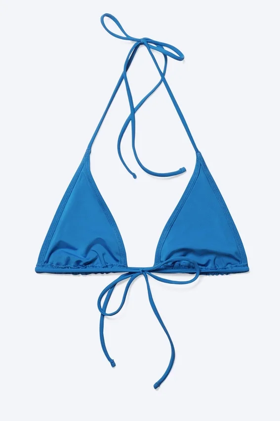 Strappy Triangle Bikini Top – Bright Blue Strappy Triangle Bikini Top – Bright Blue