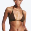 Strappy Triangle Bikini Top – Dark Brown Strappy Triangle Bikini Top – Dark Brown