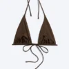 Strappy Triangle Bikini Top – Dark Brown Strappy Triangle Bikini Top – Dark Brown