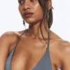 Strappy Triangle Bikini Top – Dusty Medium Blue Strappy Triangle Bikini Top – Dusty Medium Blue