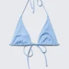 Strappy Triangle Bikini Top – Light Blue Strappy Triangle Bikini Top – Light Blue