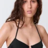 Strappy Wired Halter Bikini Top – Black Strappy Wired Halter Bikini Top – Black
