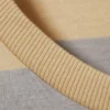 Striped Long-Sleeved Mini Dress – Beige & Grey Stripes Striped Long-Sleeved Mini Dress – Beige & Grey Stripes